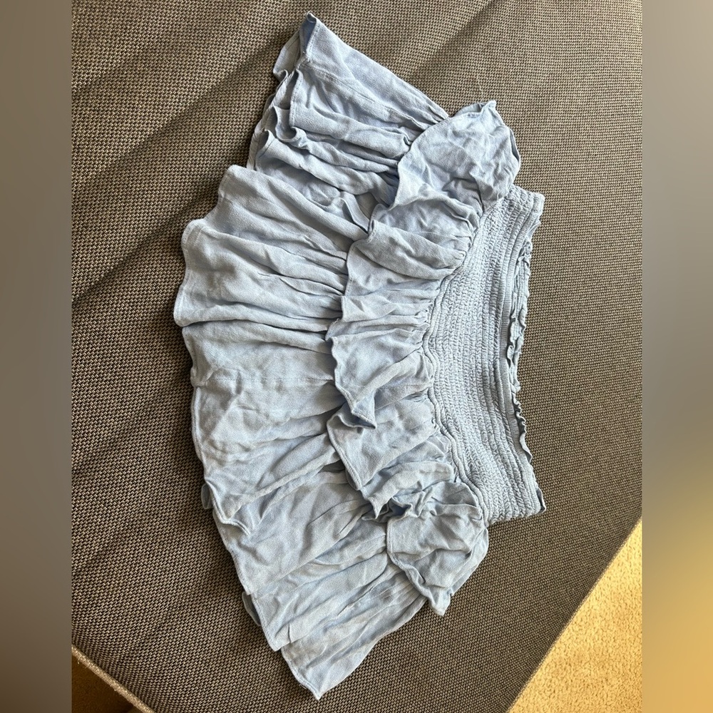 Light Blue Ruffled Skirt